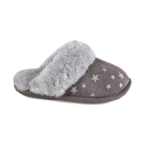 Sheepskin mule best sale slippers grey