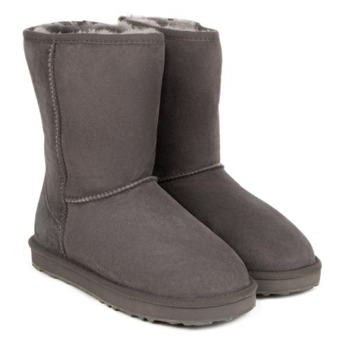 Grey sheepskin cheap boots