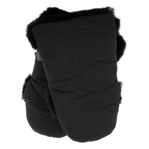 Nadia Sheepskin Stroller Mittens  Black